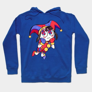 Pomni concerned the amazing digital circus character Hoodie